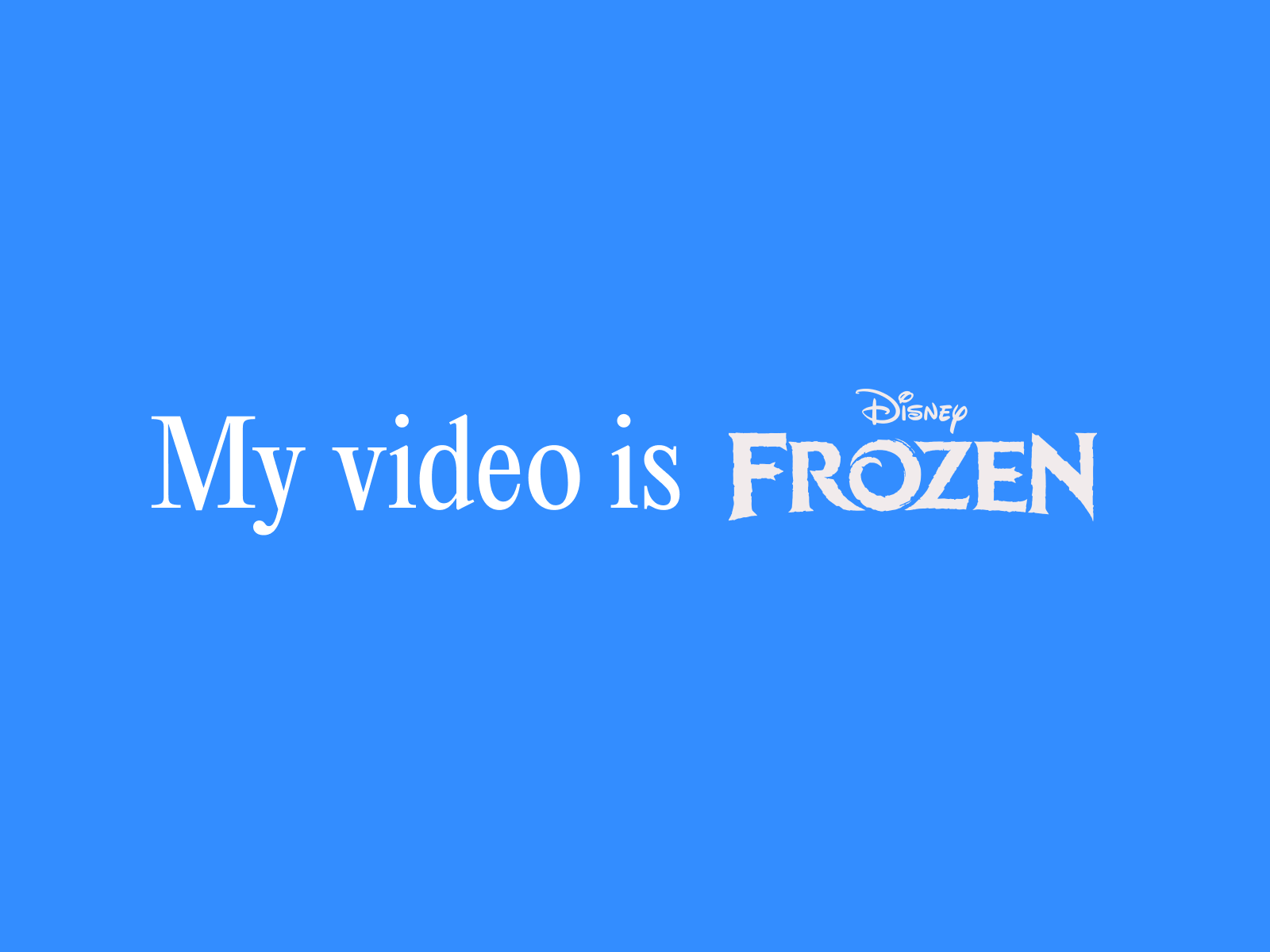 my video is frozen