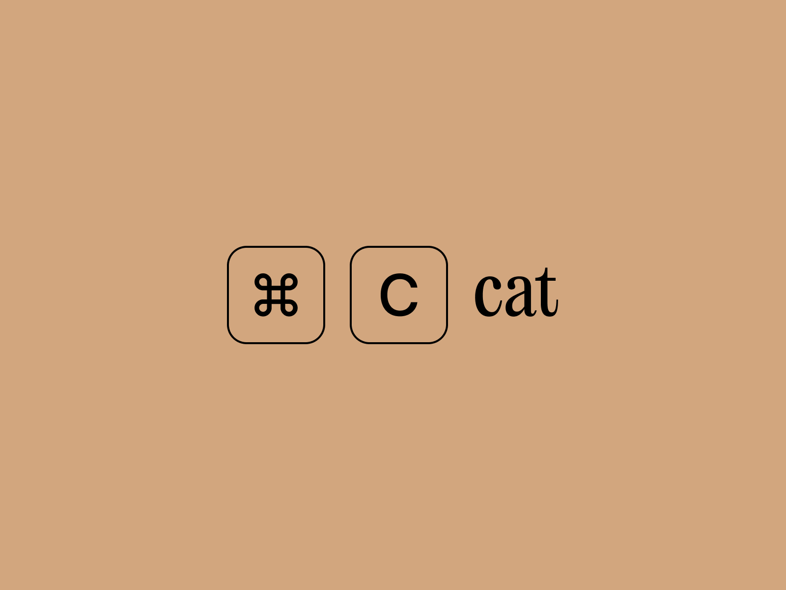 command c cat